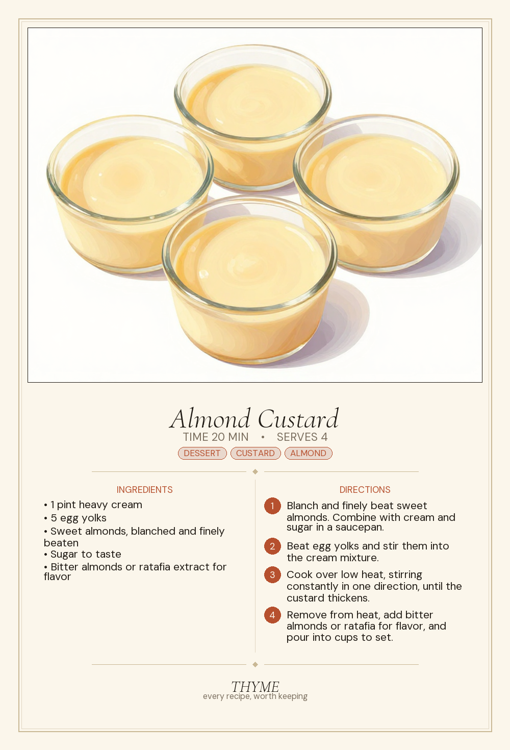 Almond Custard