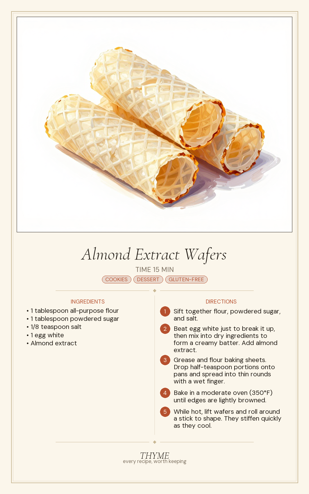 Almond Extract Wafers