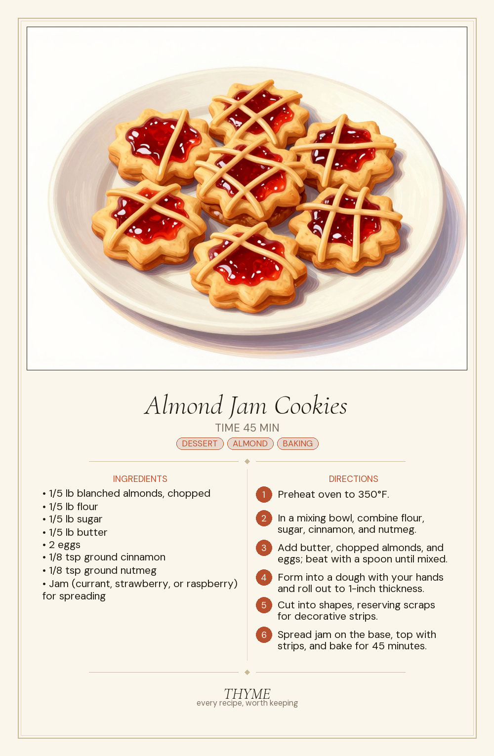Almond Jam Cookies