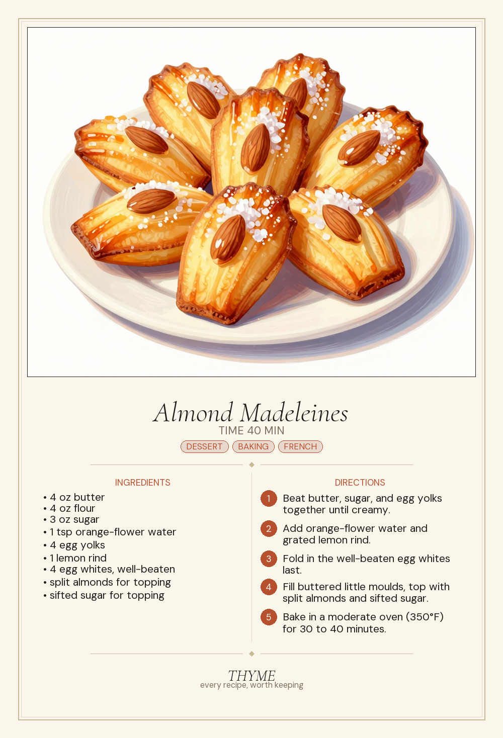 Almond Madeleines