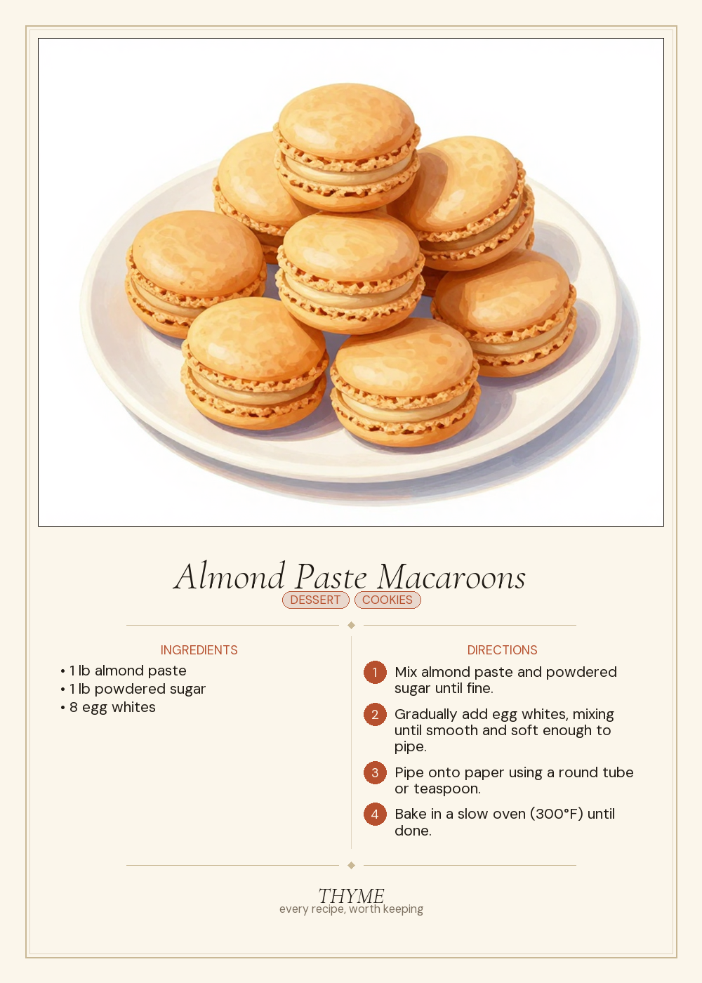 Almond Paste Macaroons