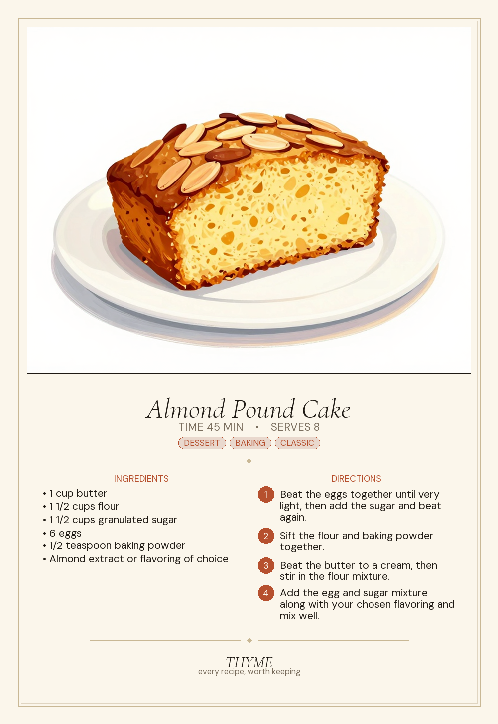 Almond Pound Cake