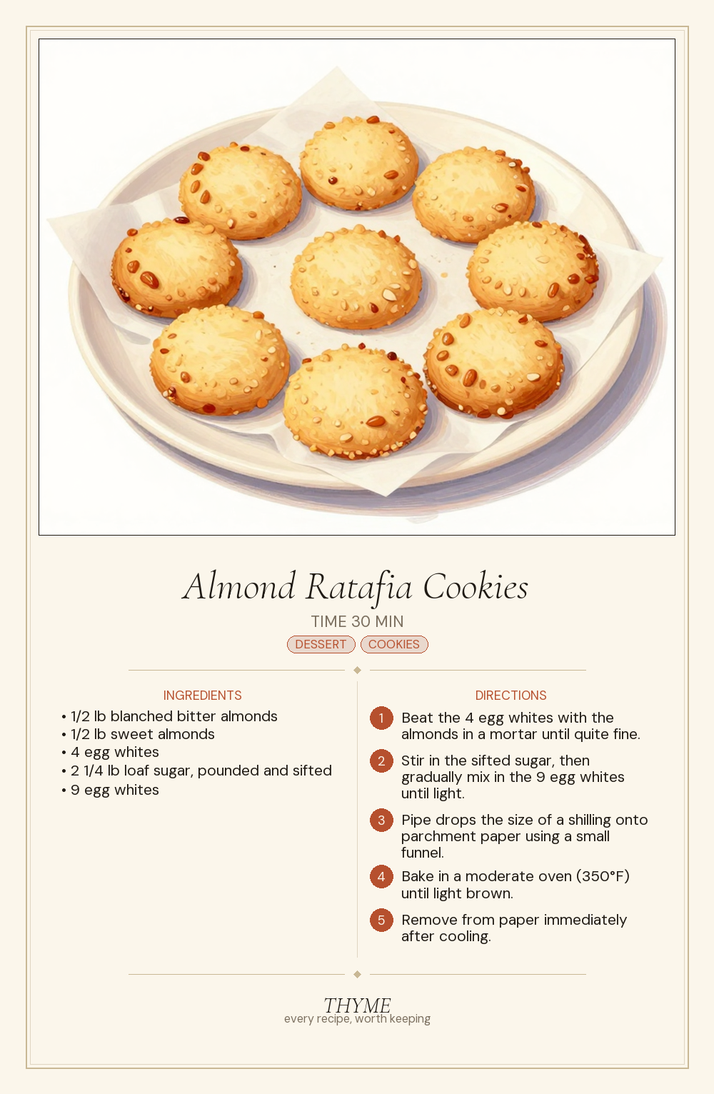 Almond Ratafia Cookies
