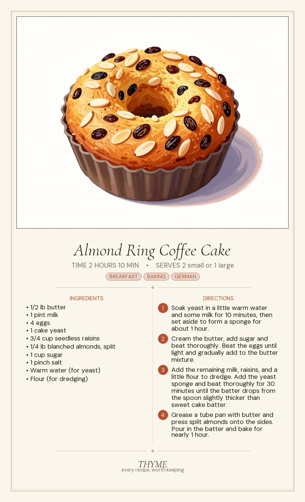 Almond Ring Coffee Cake