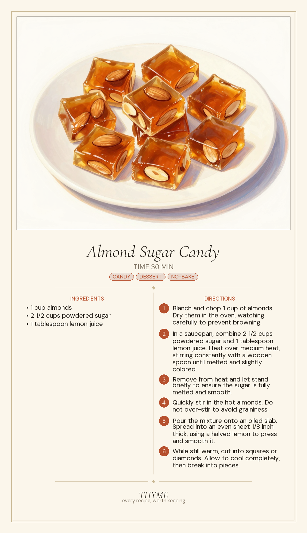 Almond Sugar Candy