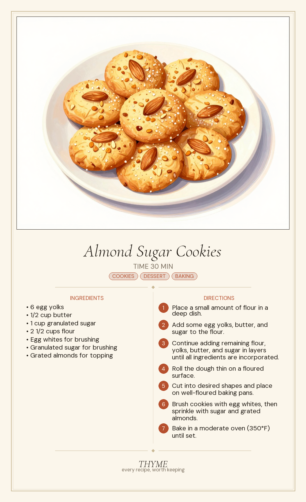 Almond Sugar Cookies