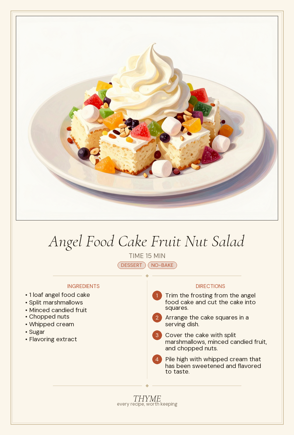 Angel Food Cake Fruit Nut Salad