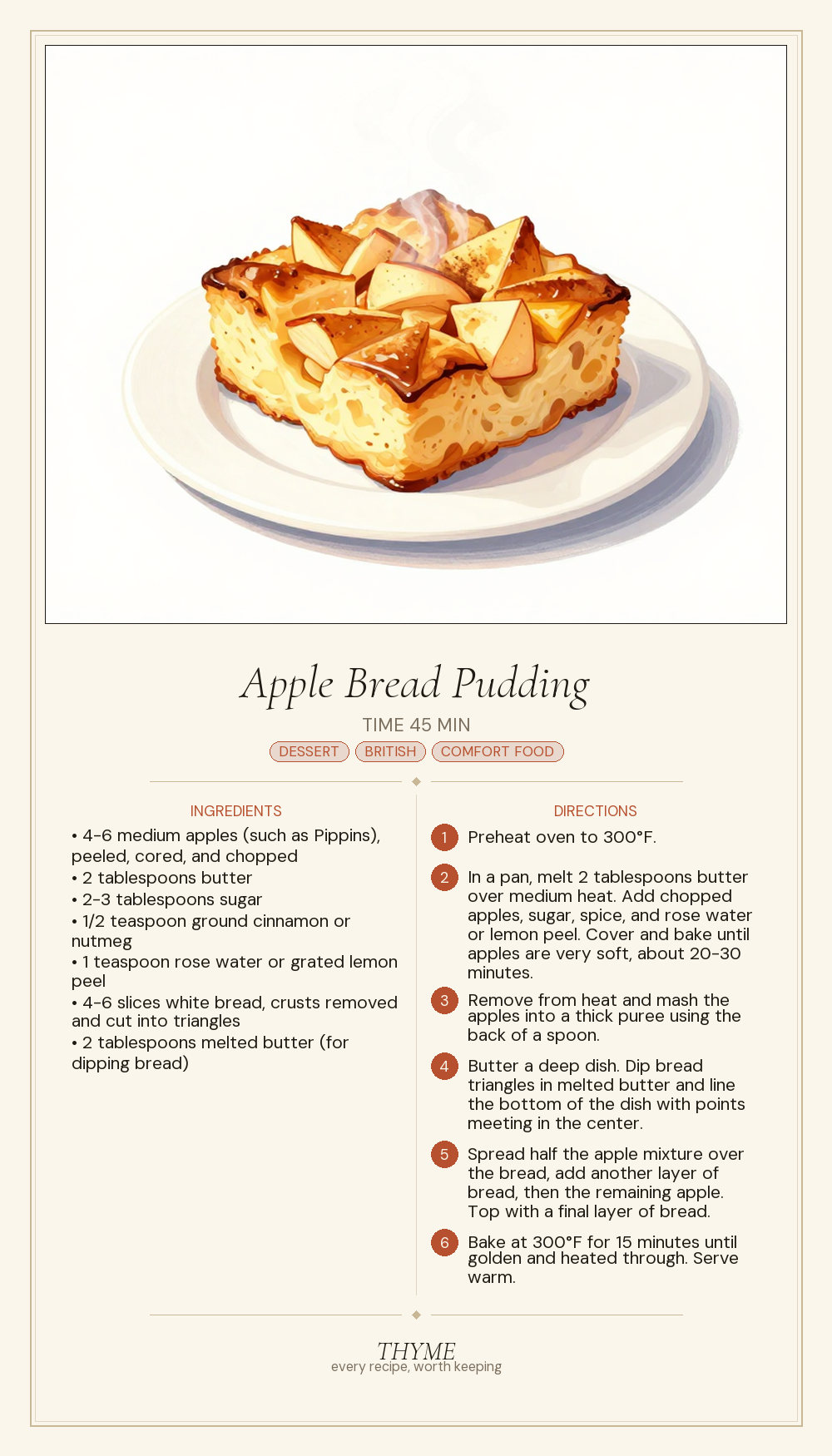 Apple Bread Pudding