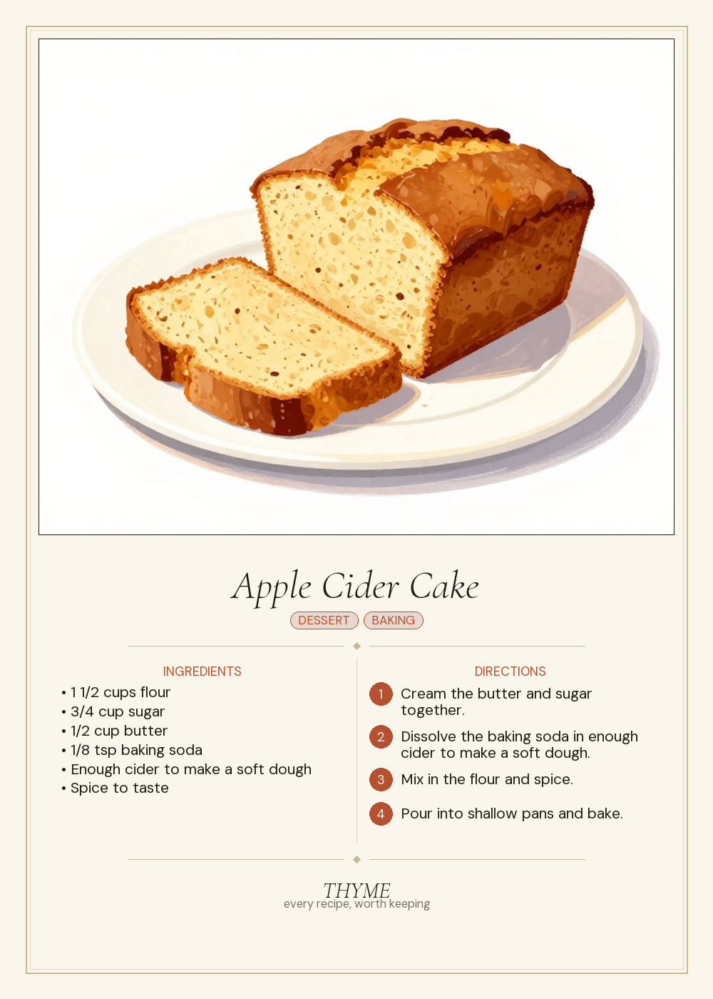 Apple Cider Cake