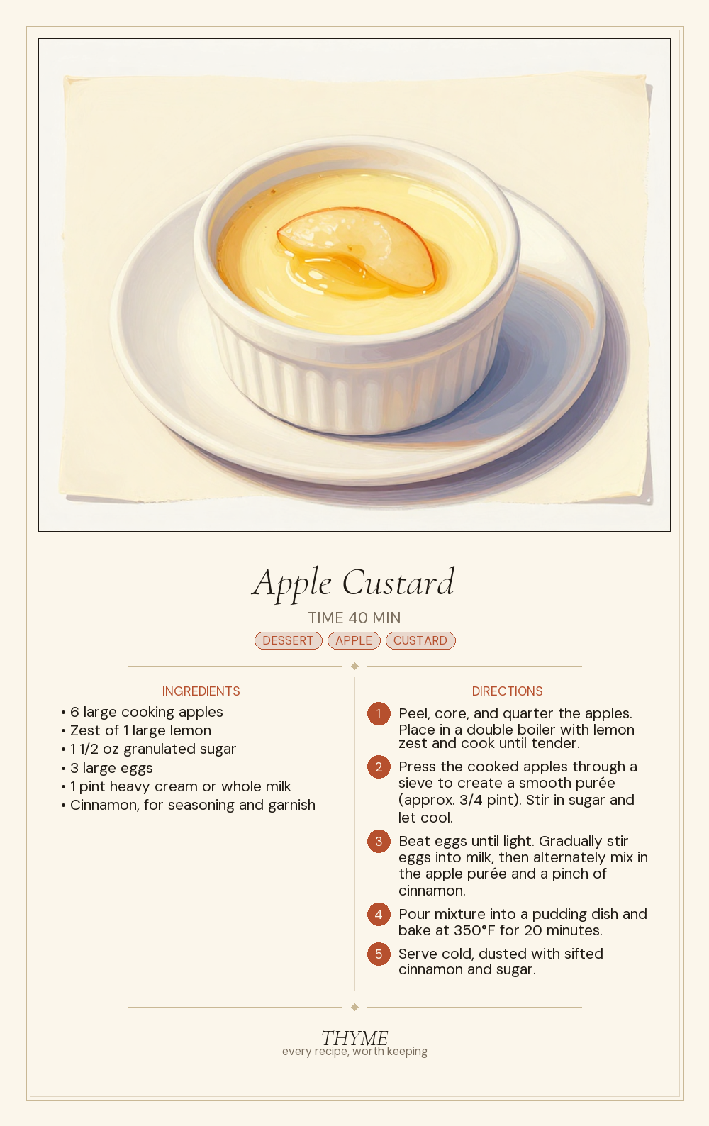Apple Custard
