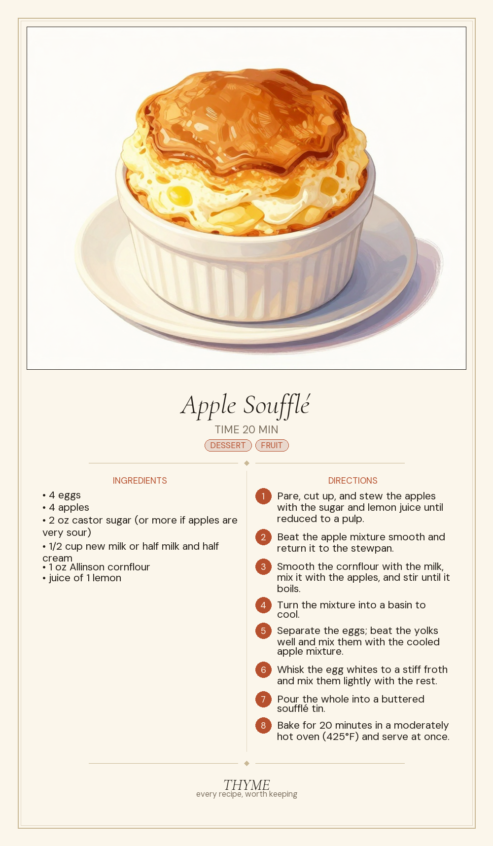 Apple Soufflé