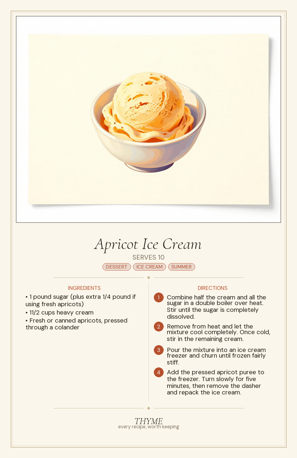 Apricot Ice Cream