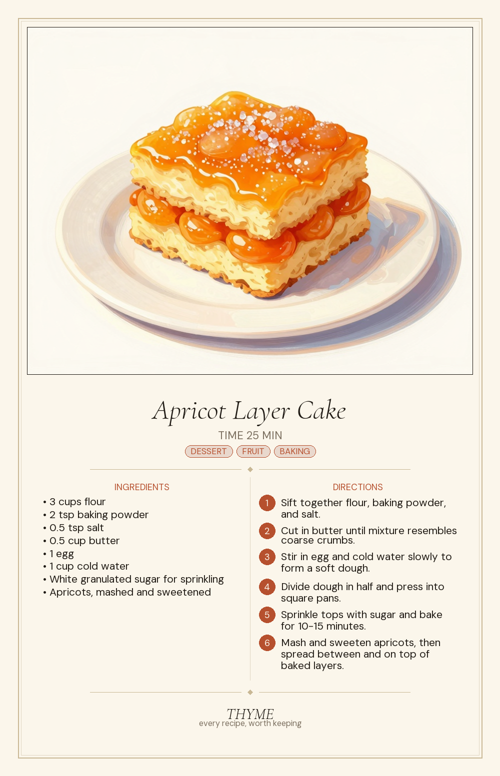 Apricot Layer Cake