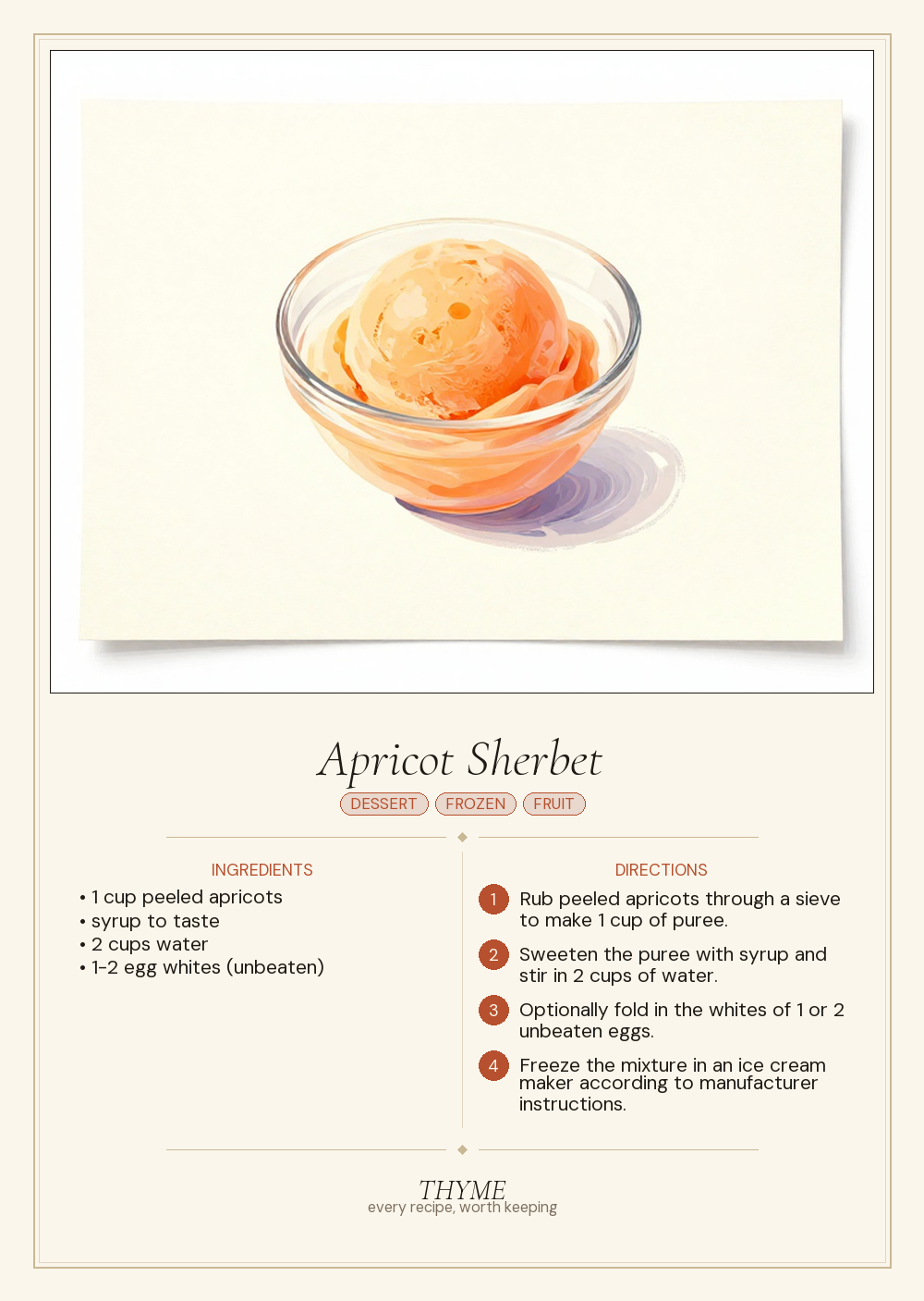 Apricot Sherbet
