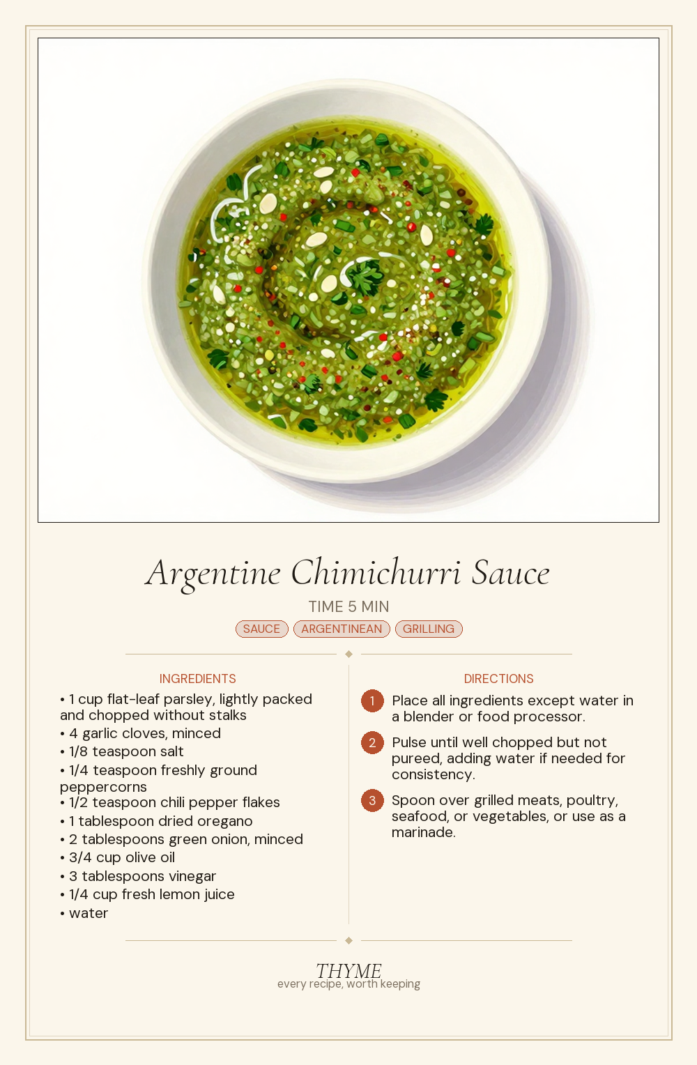 Argentine Chimichurri Sauce