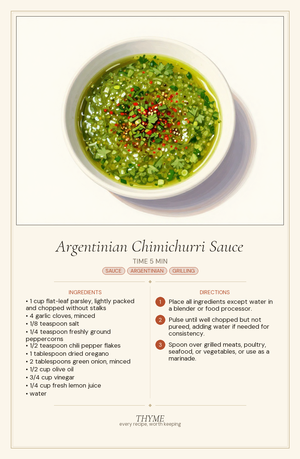 Argentinian Chimichurri Sauce