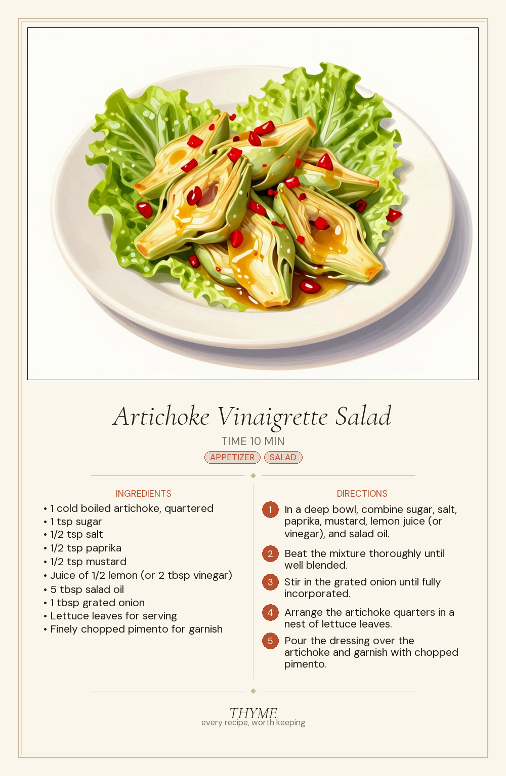 Artichoke Vinaigrette Salad