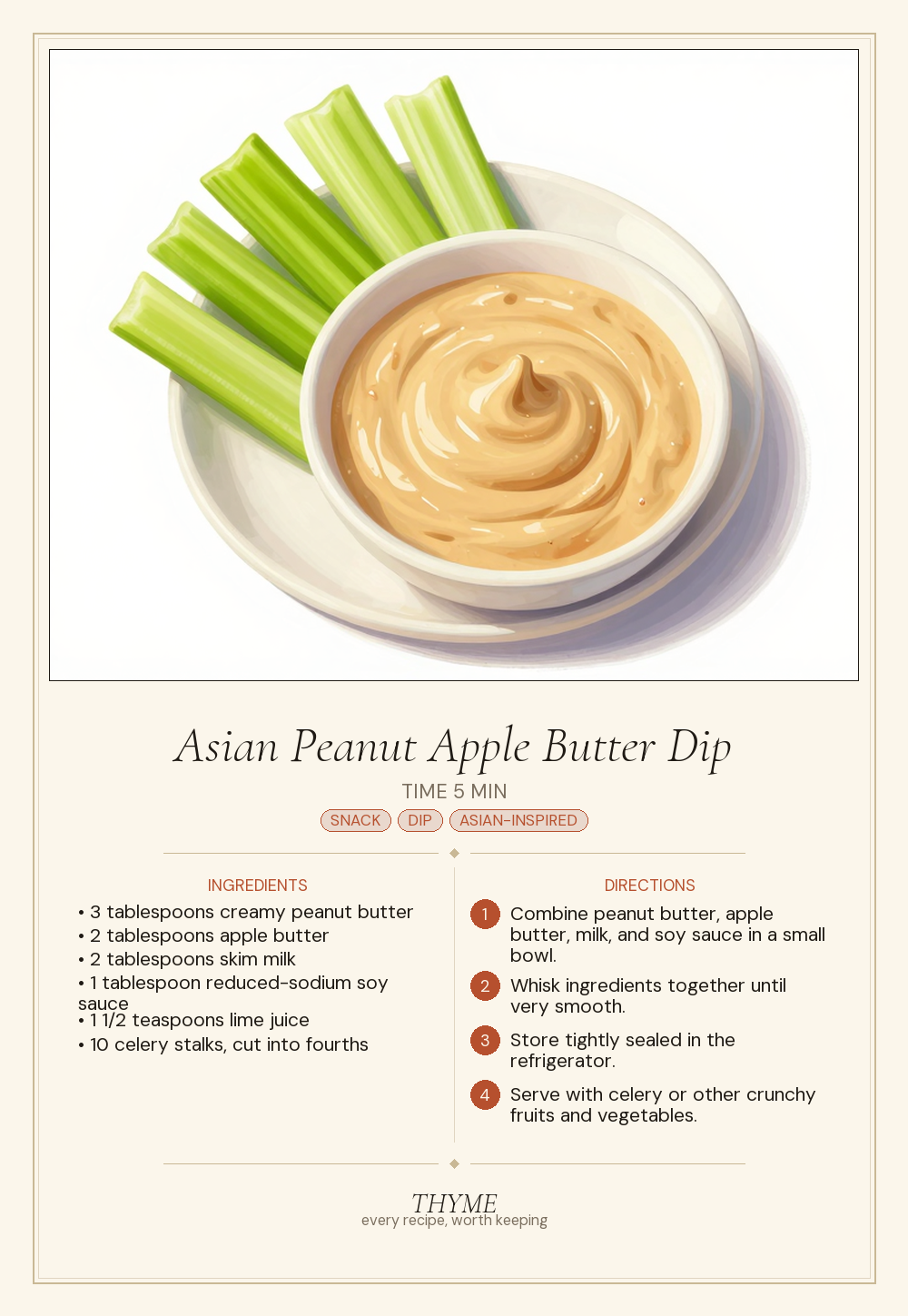 Asian Peanut Apple Butter Dip