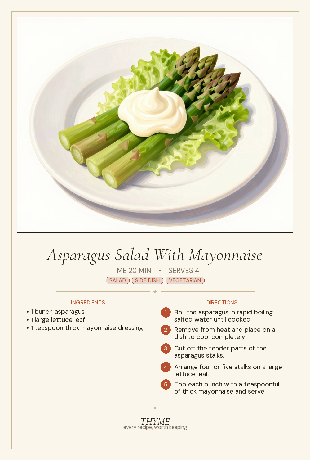 Asparagus Salad With Mayonnaise