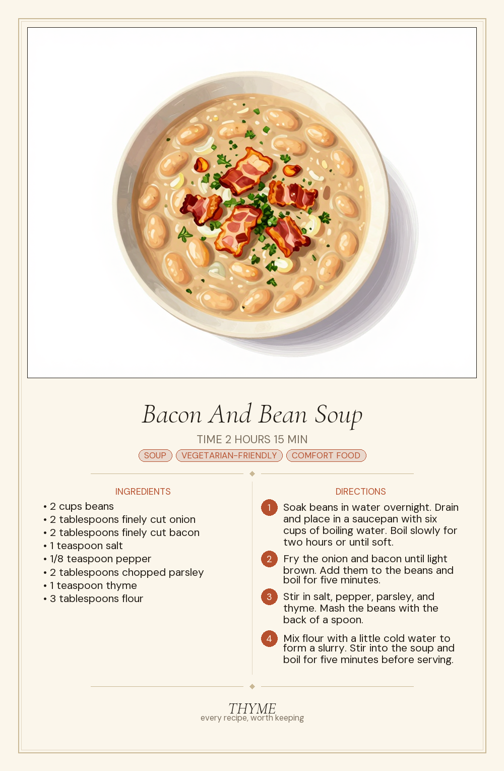 Bacon And Bean Soup