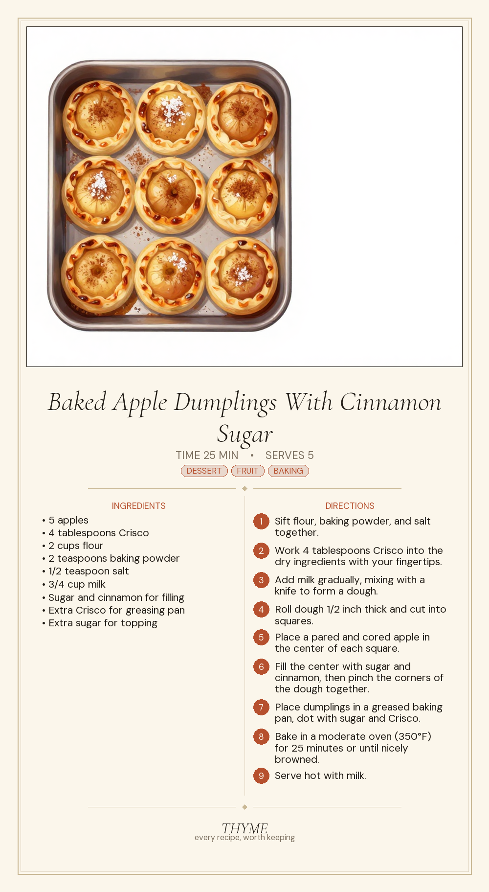 Baked Apple Dumplings With Cinnamon Sugar