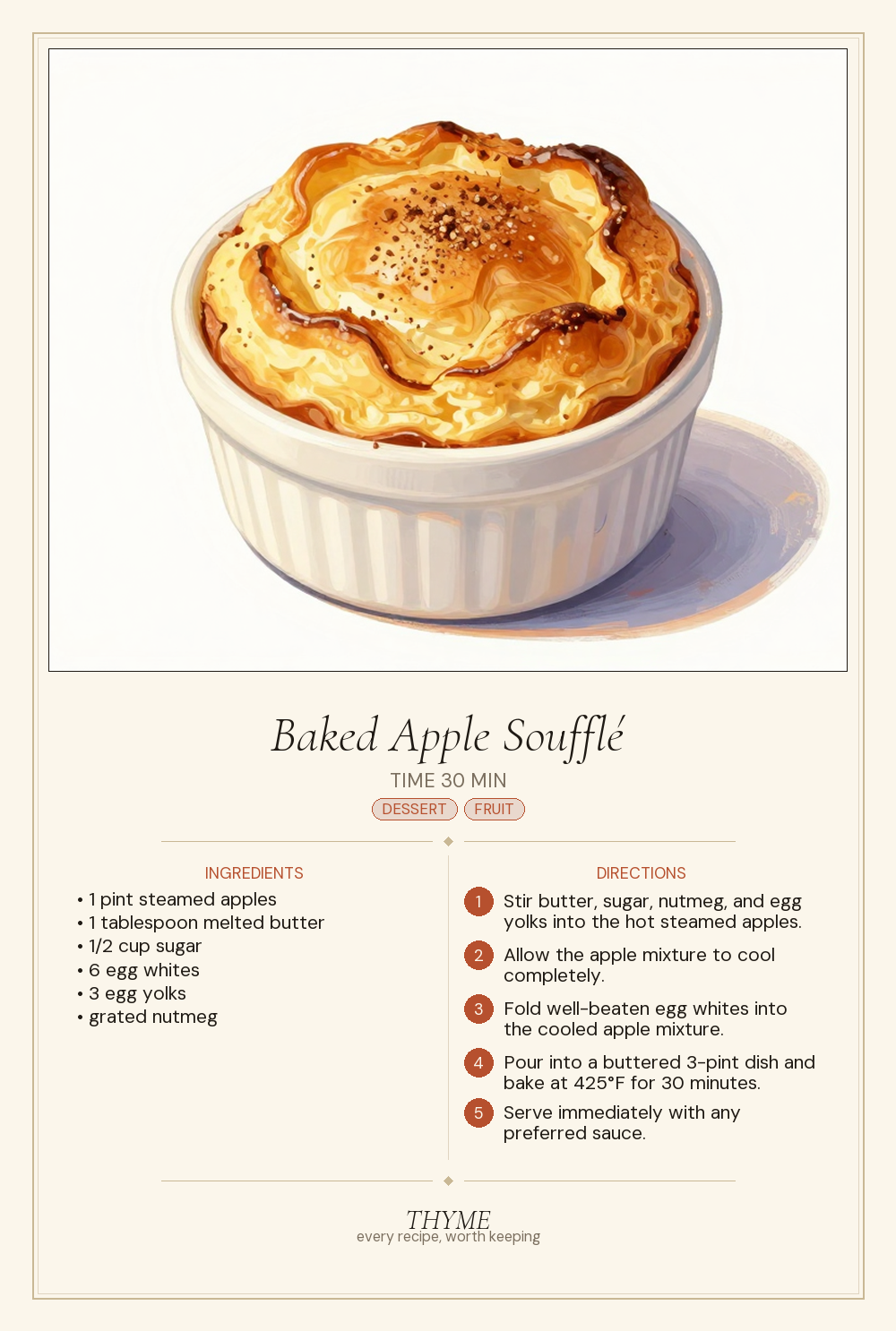 Baked Apple Soufflé