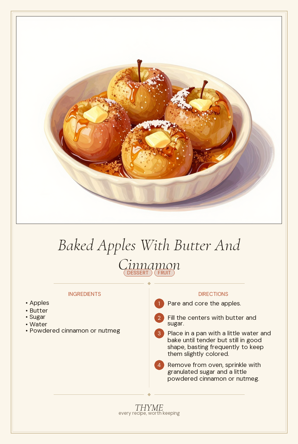 Baked Apples With Butter And Cinnamon