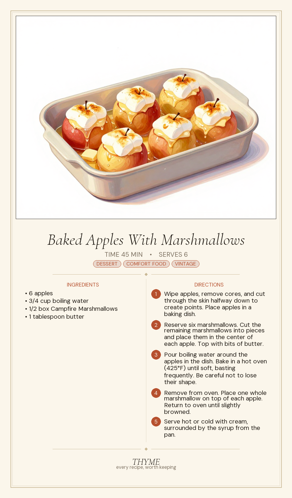 Baked Apples With Marshmallows