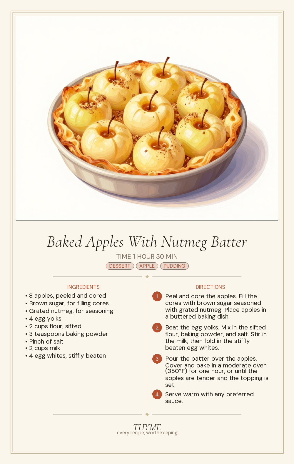 Baked Apples With Nutmeg Batter