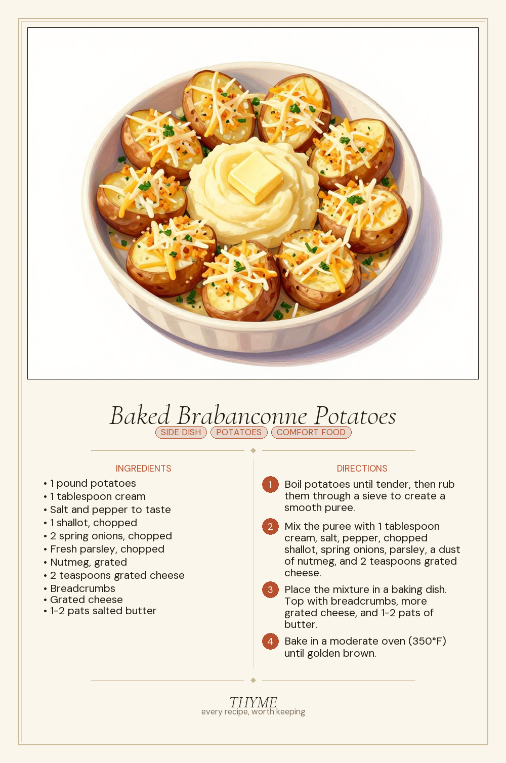 Baked Brabanconne Potatoes