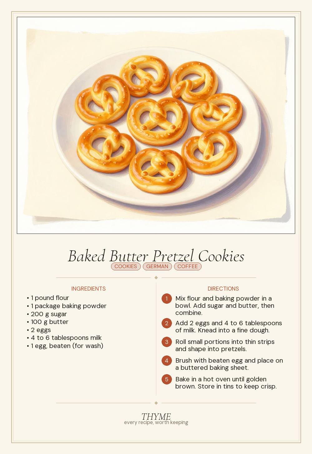 Baked Butter Pretzel Cookies