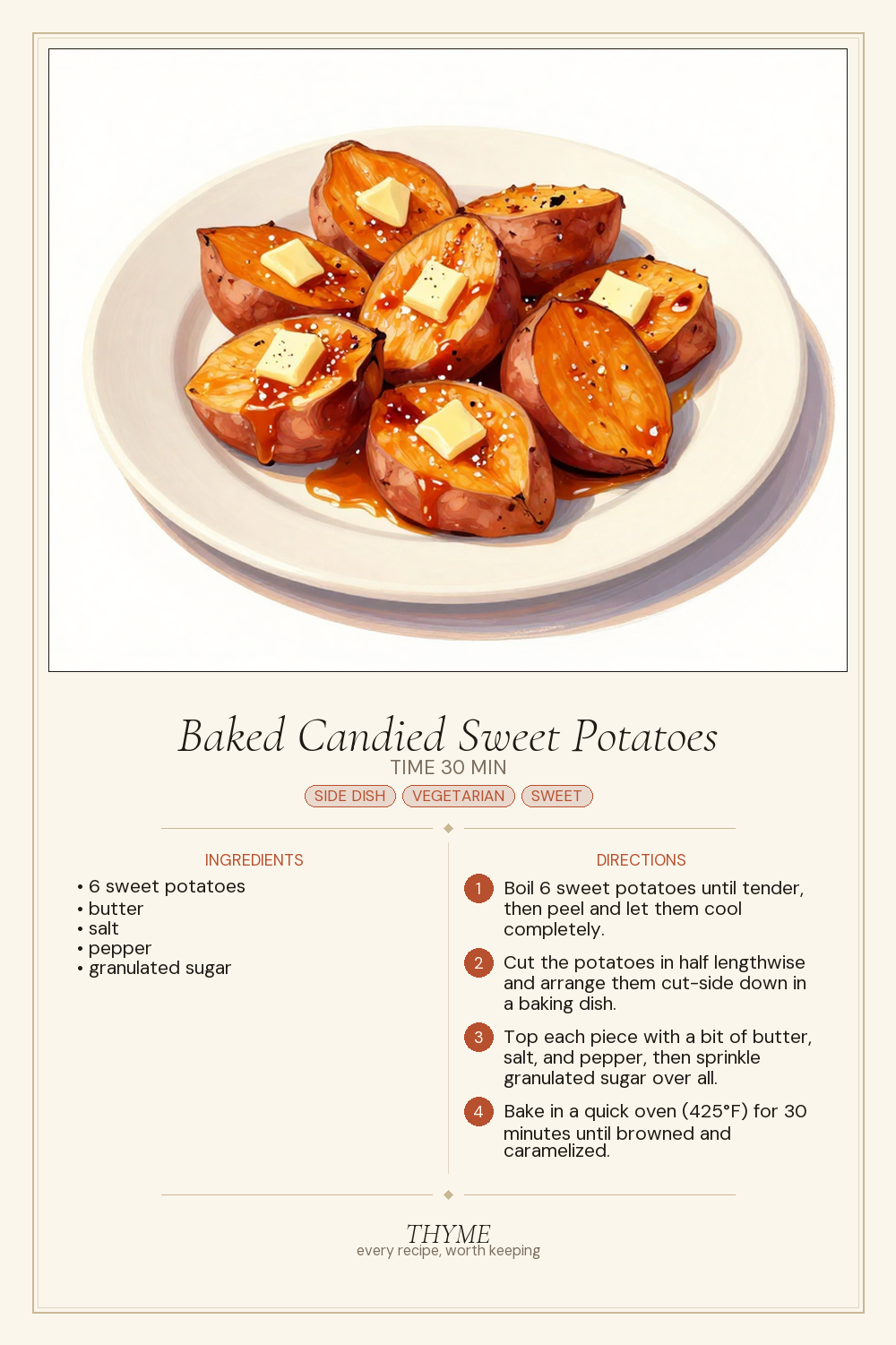 Baked Candied Sweet Potatoes
