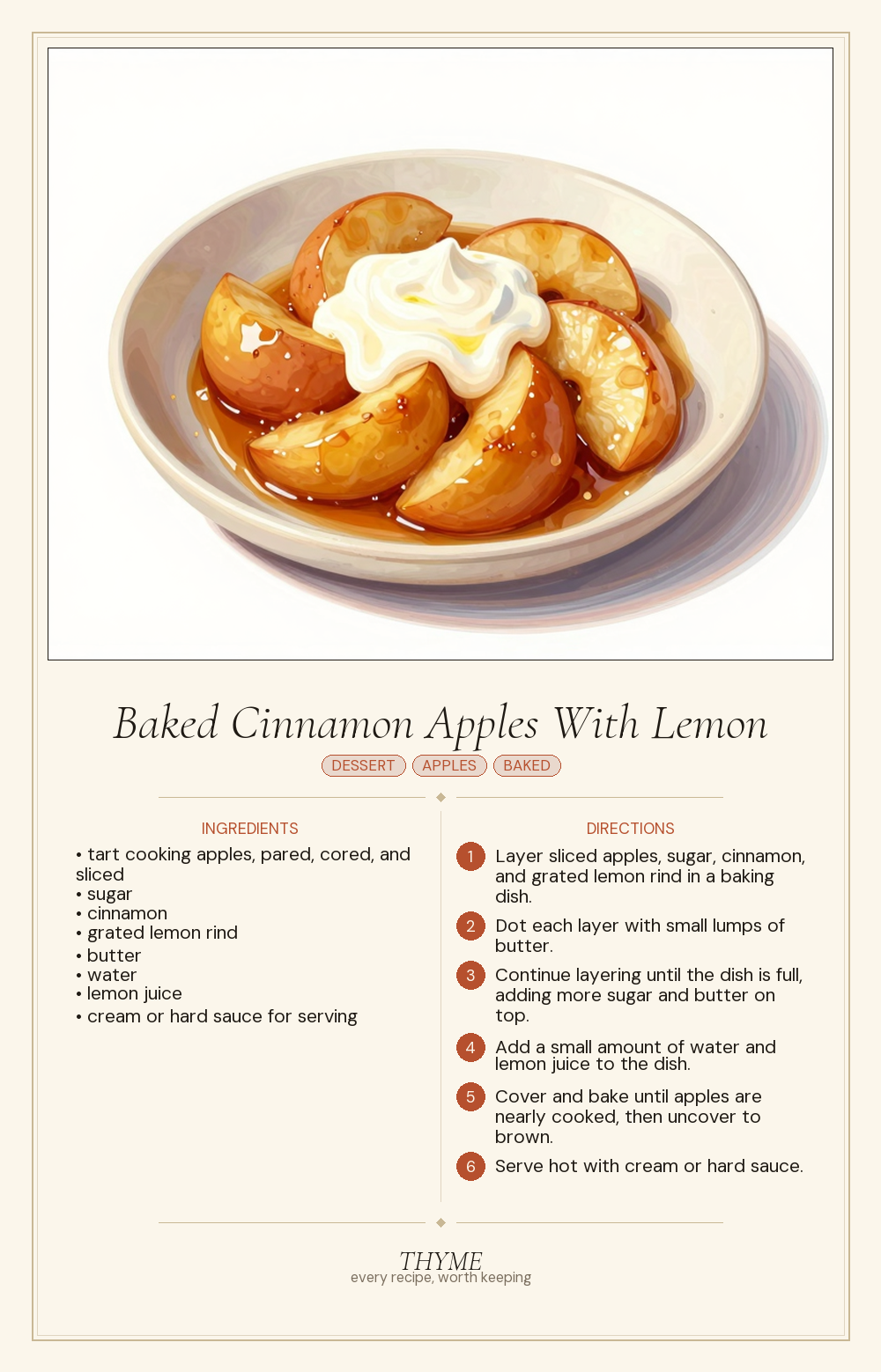 Baked Cinnamon Apples With Lemon