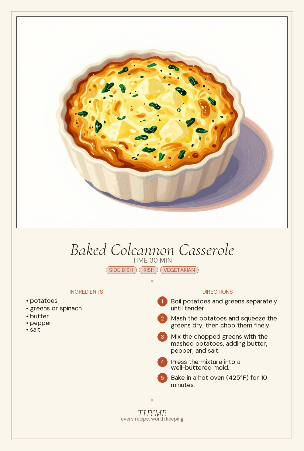 Baked Colcannon Casserole