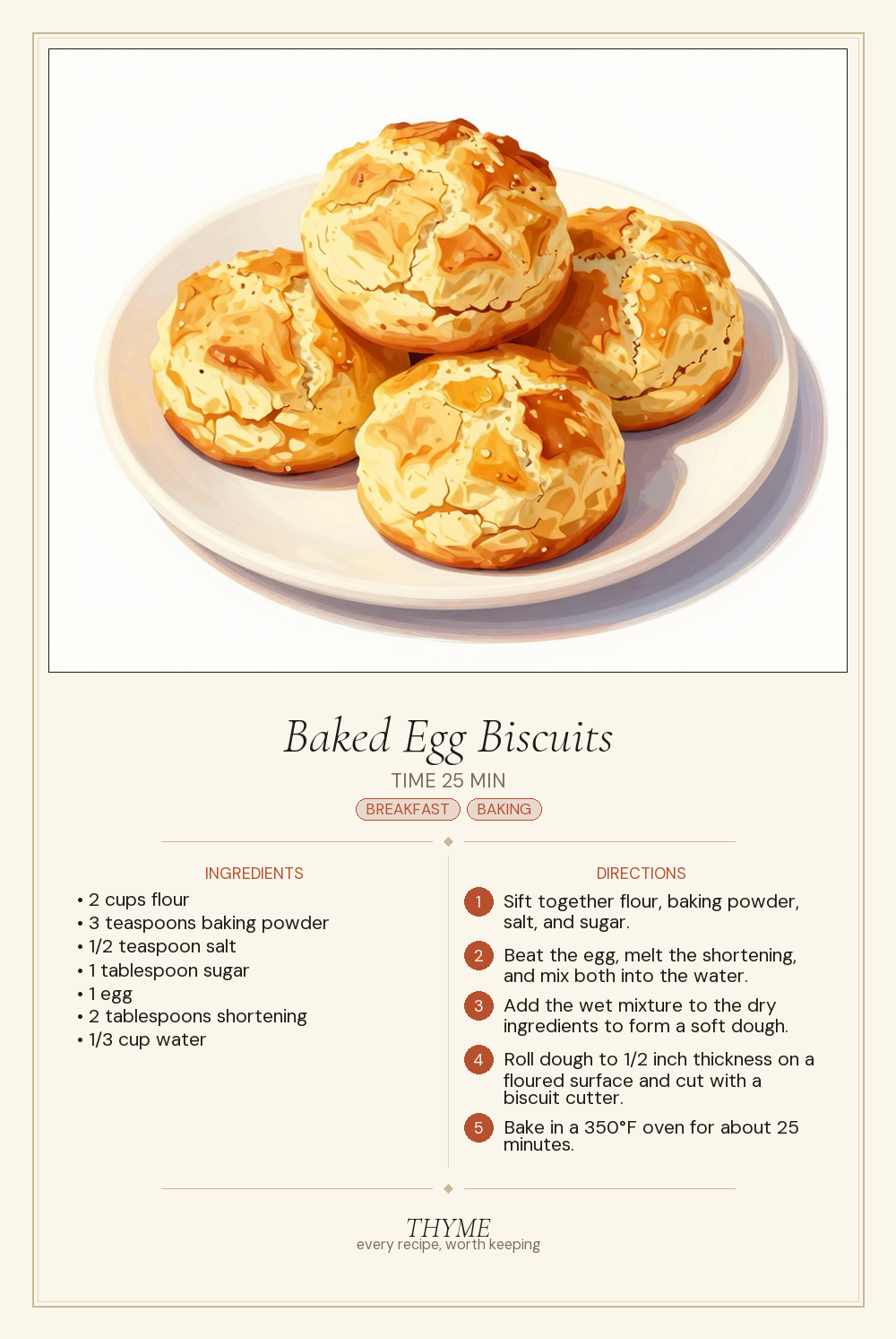 Baked Egg Biscuits