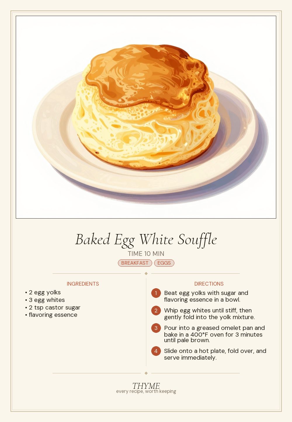 Baked Egg White Souffle