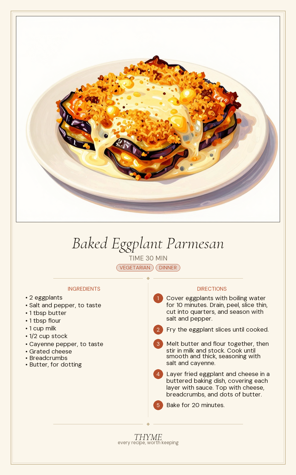 Baked Eggplant Parmesan