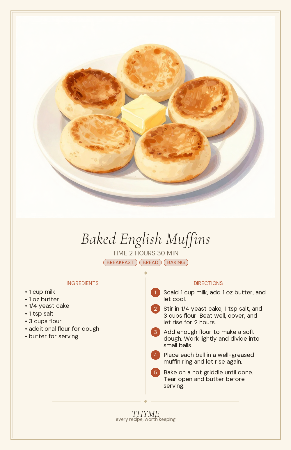 Baked English Muffins