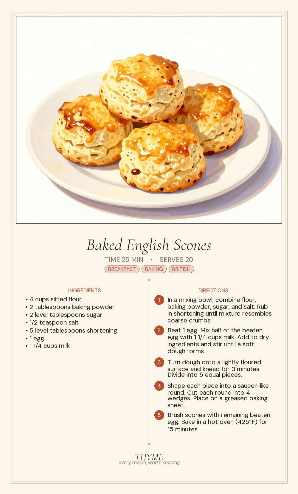 Baked English Scones