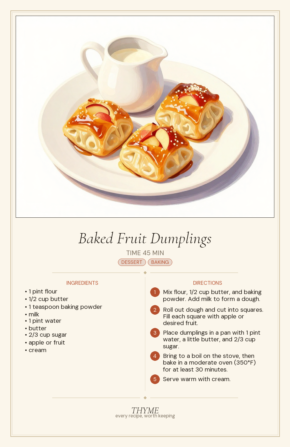 Baked Fruit Dumplings