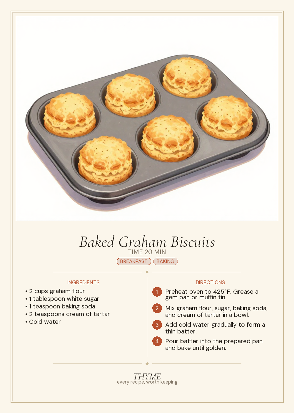 Baked Graham Biscuits