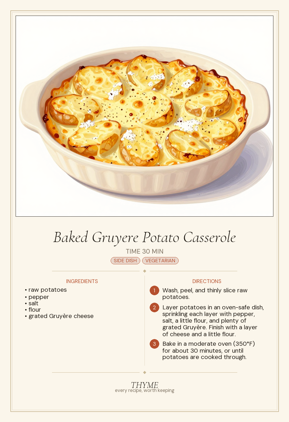 Baked Gruyere Potato Casserole