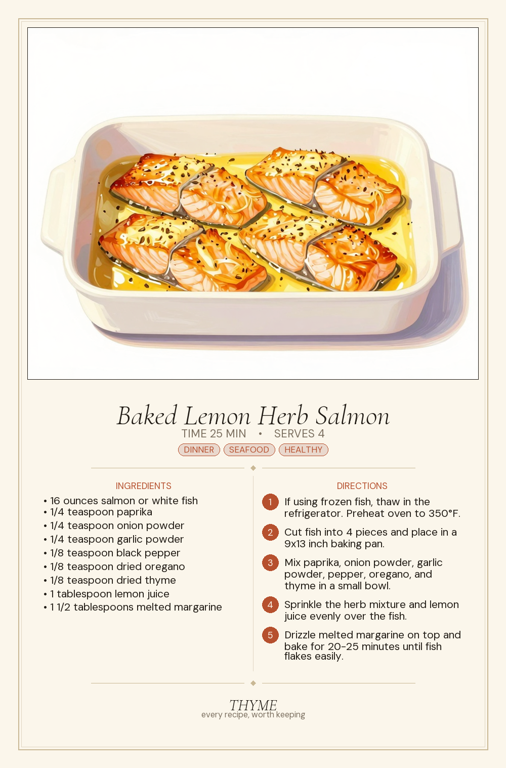 Baked Lemon Herb Salmon