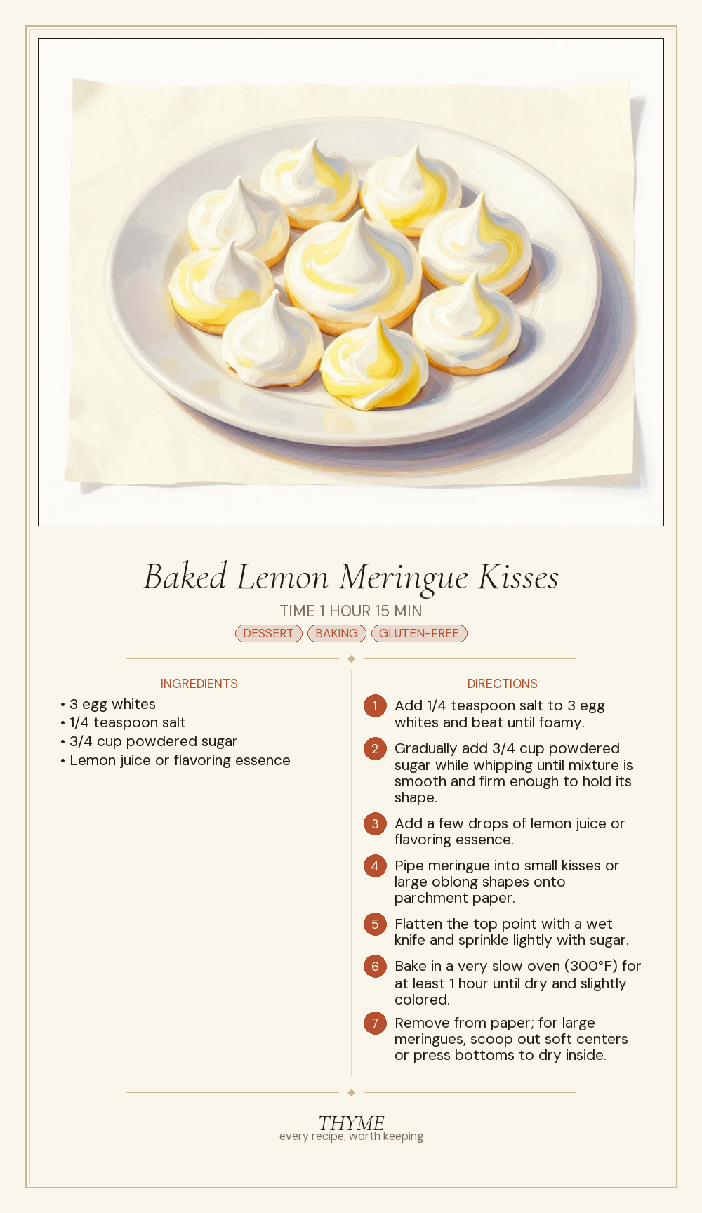 Baked Lemon Meringue Kisses