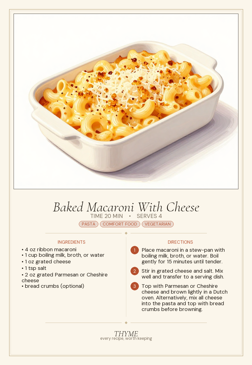 Baked Macaroni With Cheese