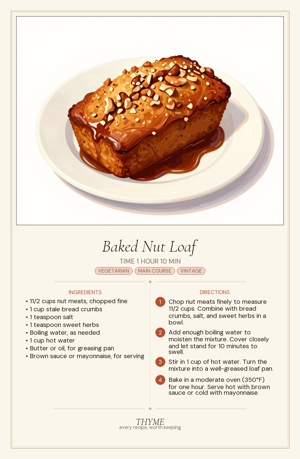 Baked Nut Loaf