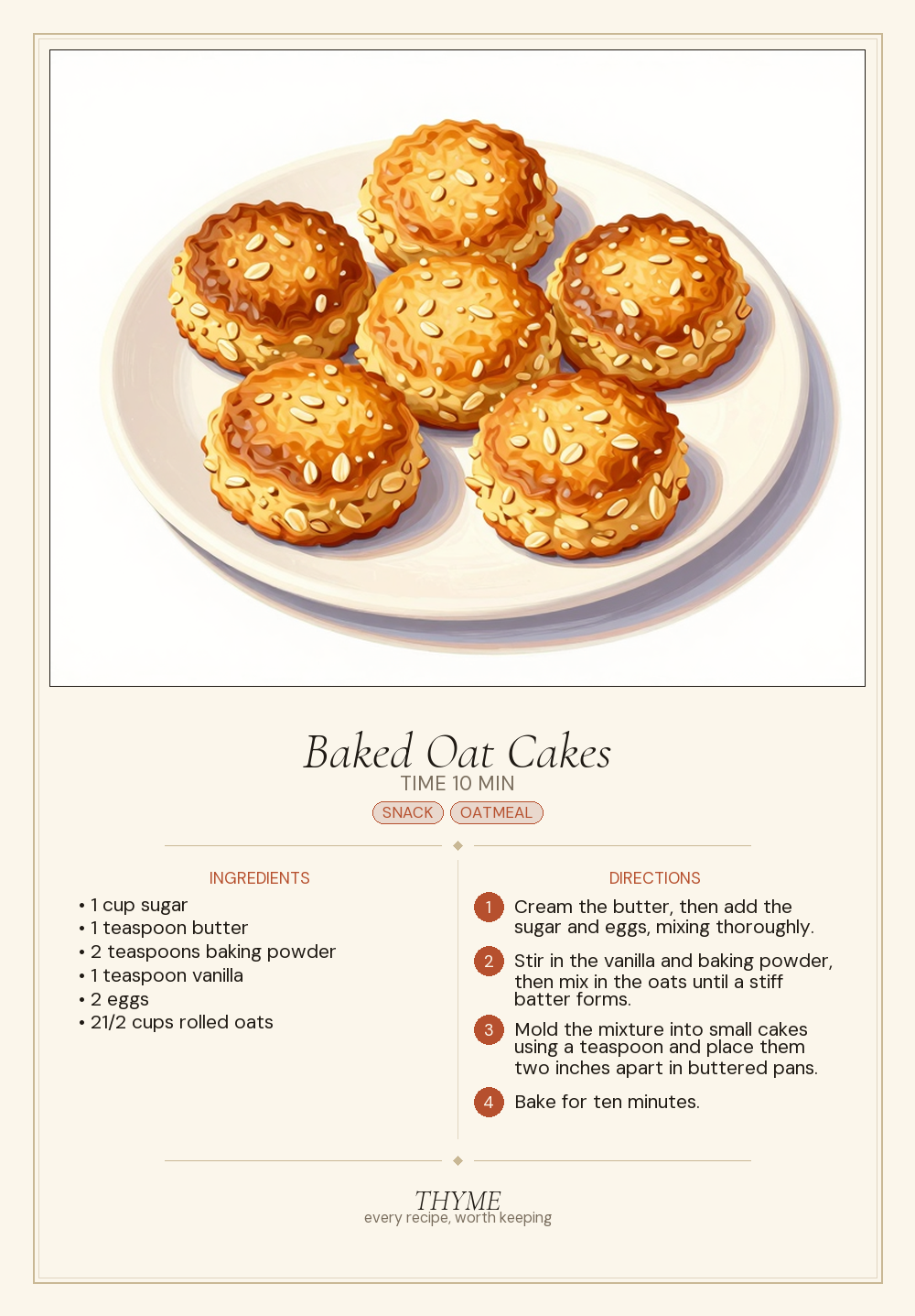 Baked Oat Cakes