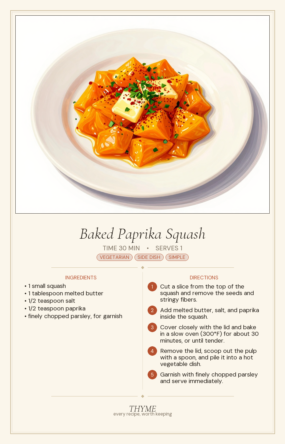 Baked Paprika Squash