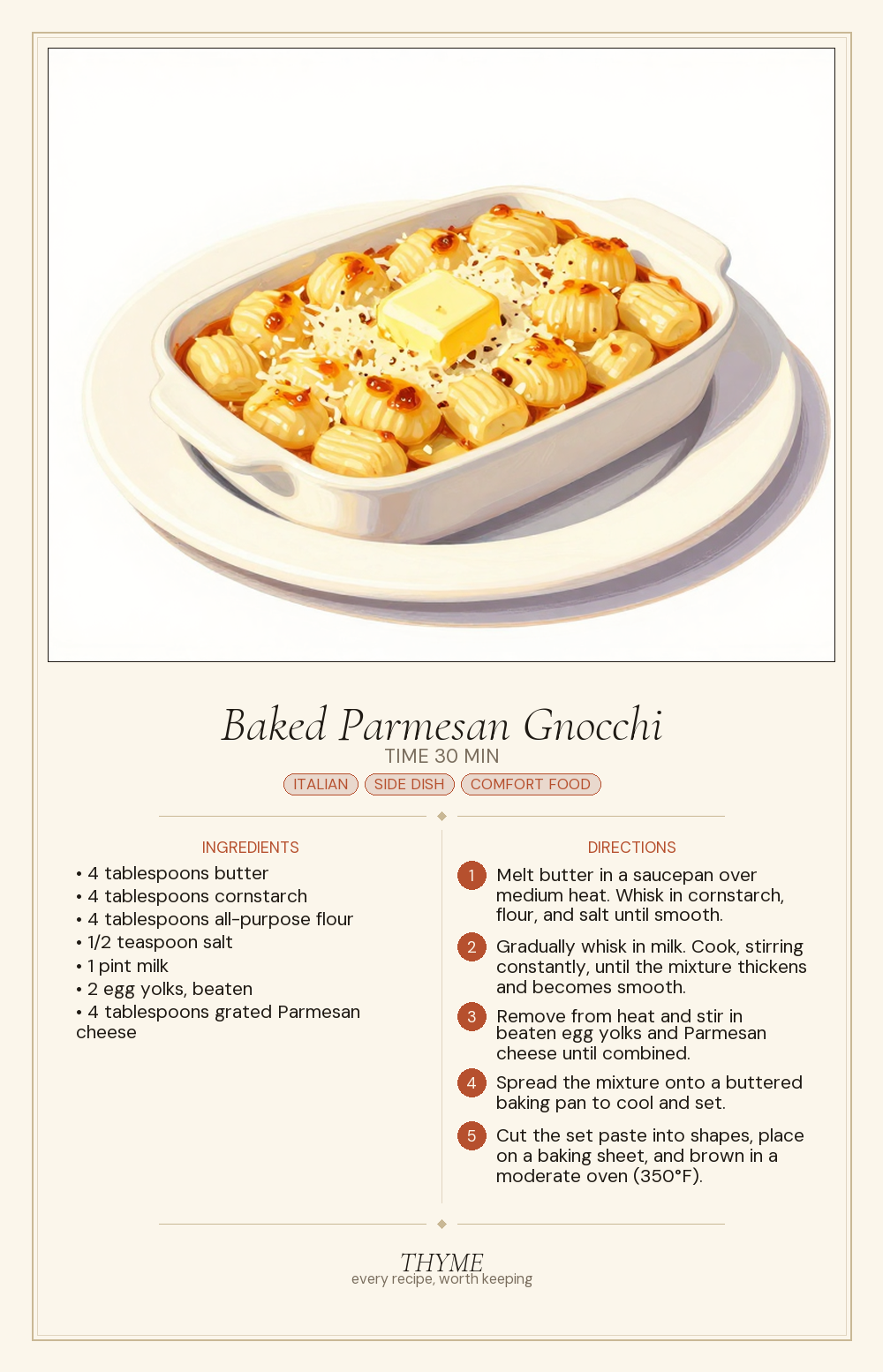 Baked Parmesan Gnocchi