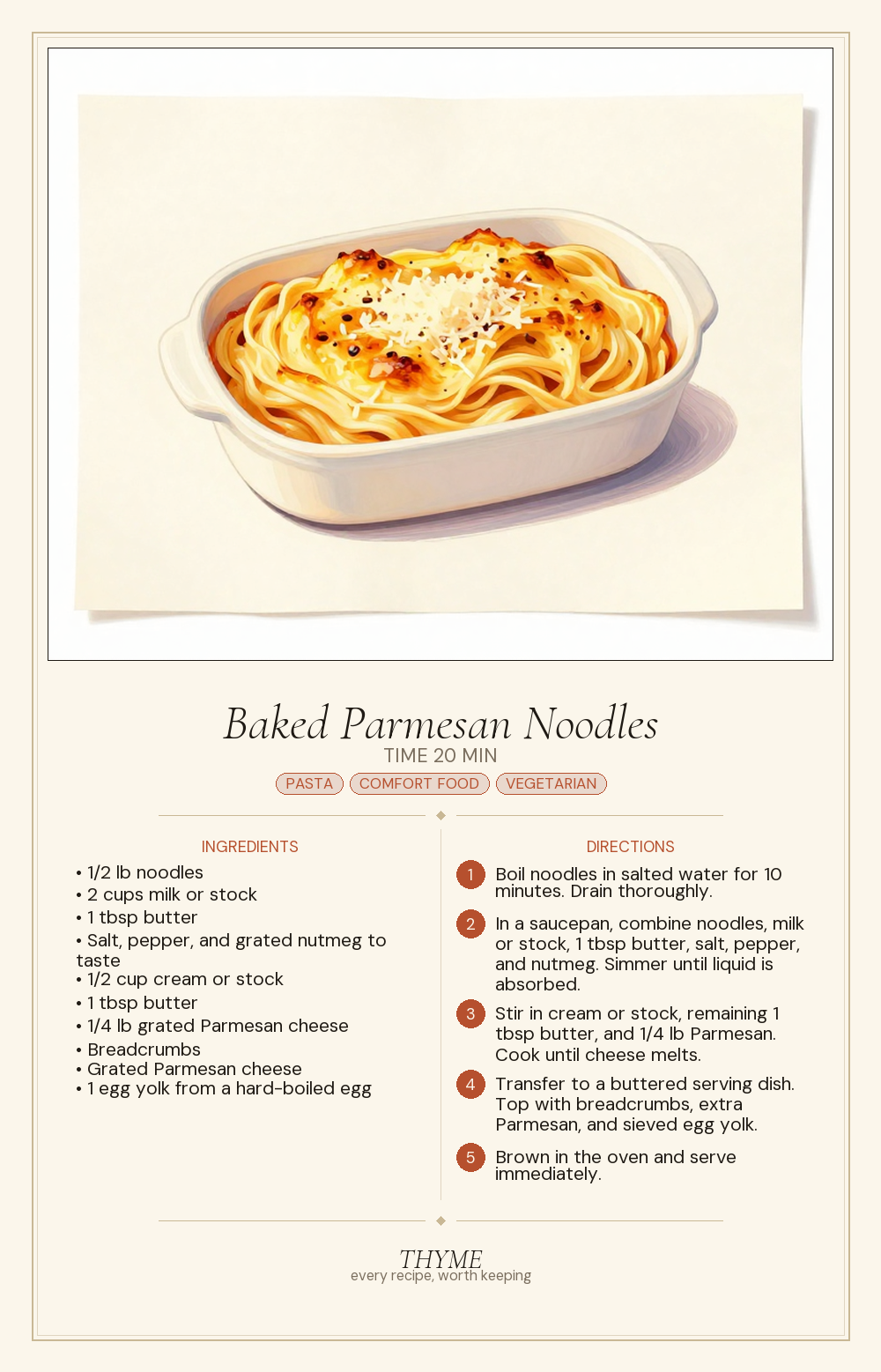 Baked Parmesan Noodles